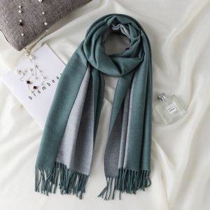 Khăn Cashmere trơn 2 màu CA904
