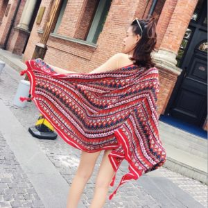 Khăn choàng đi biển cotton Color CT123