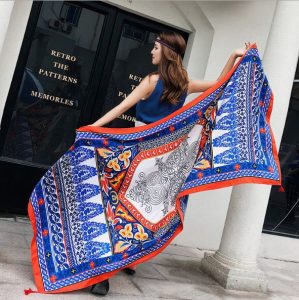 Khăn choàng đi biển cotton Color CT125