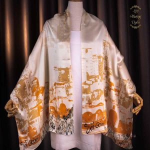 khăn lụa chợ bến thành vàng